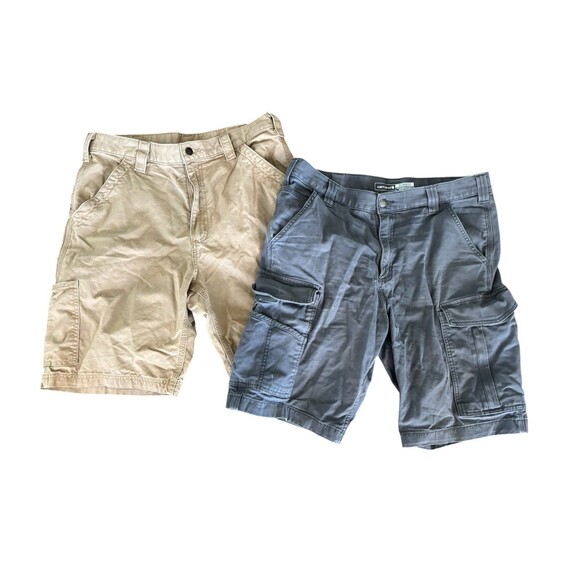 Carhartt Men’s Rugged Fit Cargo Shorts Set Relaxed Fit Size 34 - Picture 1 of 12